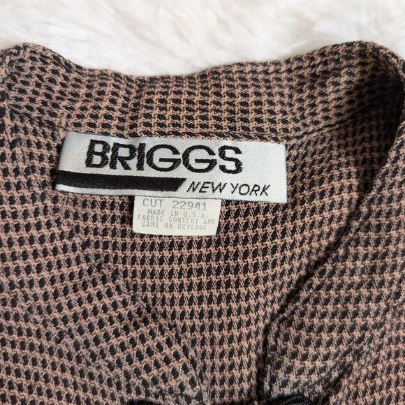 90s Vintage Sleeveless High Neck Top Black and Pink Small Briggs New York - Picture 5 of 11